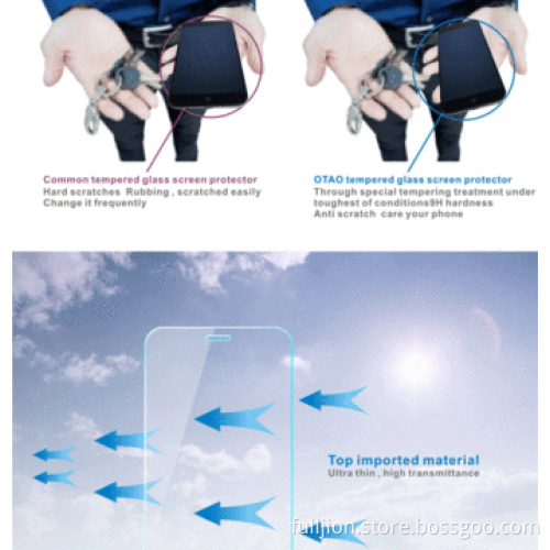 Anti-crack 0.33mm right angle tempered glass screen for Meizu MX3